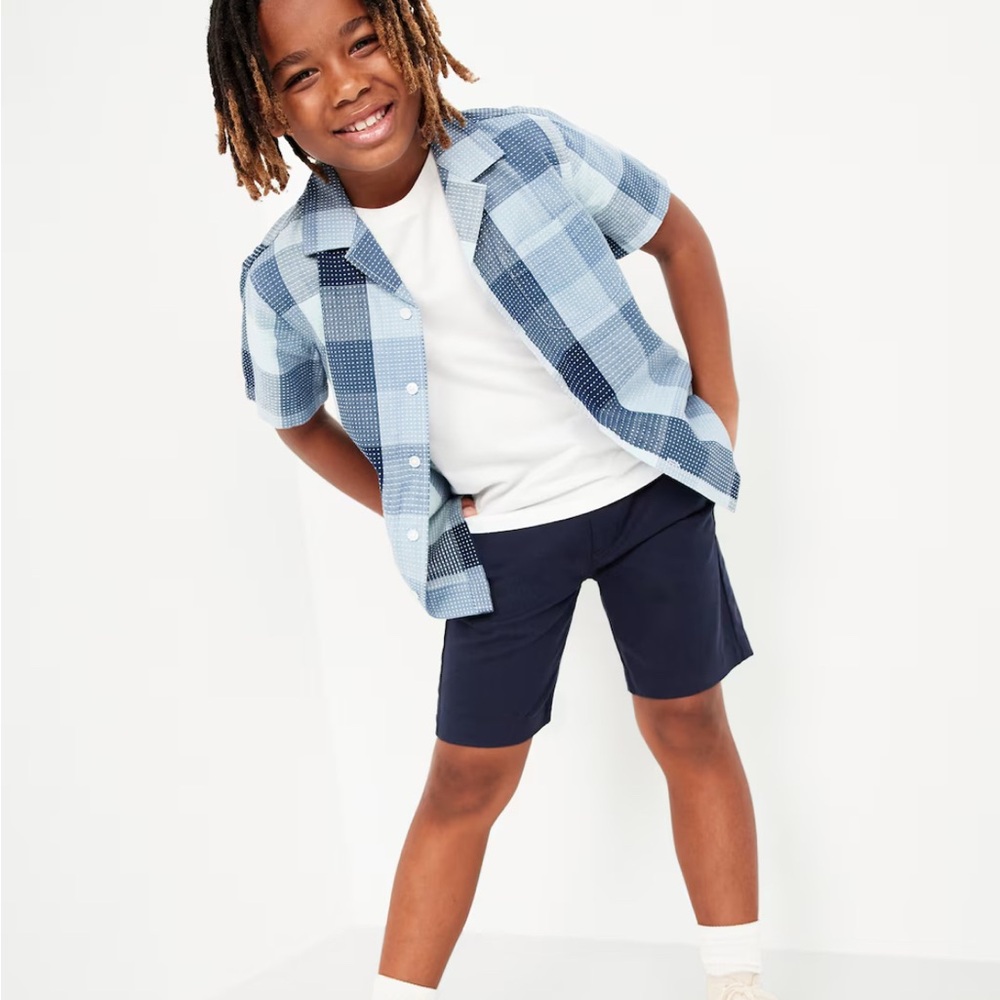 Slim Youth Knee Length Twill Shorts for Boys